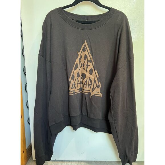 Def Leppard Black Crewneck Sweatshirt Woman’s Size XXL NEW - Picture 1 of 7